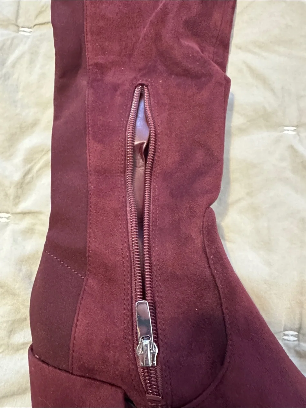 Marc Fisher Women's Over-the-Knee Block Heel Boots - Burgundy